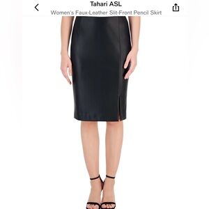 Tahari ASL Black Knee-Length Pencil Skirt
